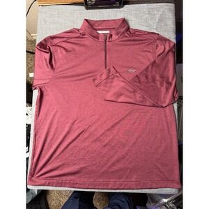 Greg Norman Men's Heathered Burgundy Performance 1/4 Zip Pullover Size XXL